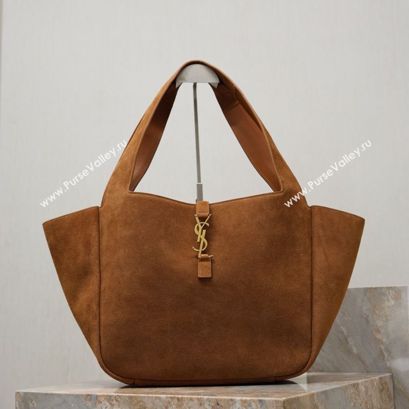 Saint Laurent Bea Tote Bag in Suede 763435 Caramel 2026 (YY-260119040)