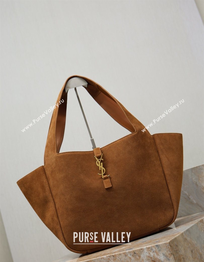 Saint Laurent Bea Tote Bag in Suede 763435 Caramel 2026 (YY-260119040)