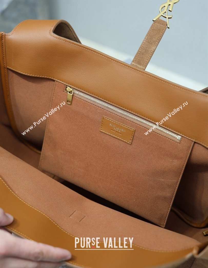 Saint Laurent Bea Tote Bag in Suede 763435 Caramel 2026 (YY-260119040)
