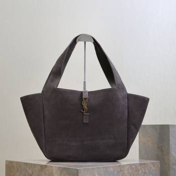 Saint Laurent Bea Tote Bag in Suede 763435 Grey 2026 (YY-260119041)