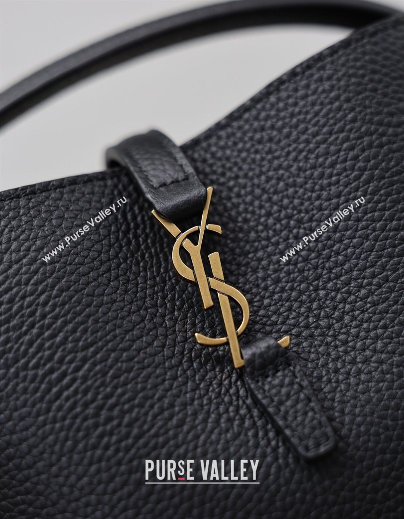Saint Laurent LE 37 Mini Bucket Bag in Grained leather 765870 Black 2026 (YY-260119070)