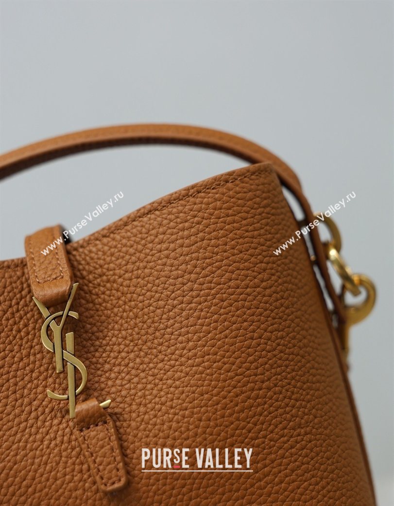 Saint Laurent LE 37 Mini Bucket Bag in Grained leather 765870 Clay Yellow 2026 (YY-260119072)