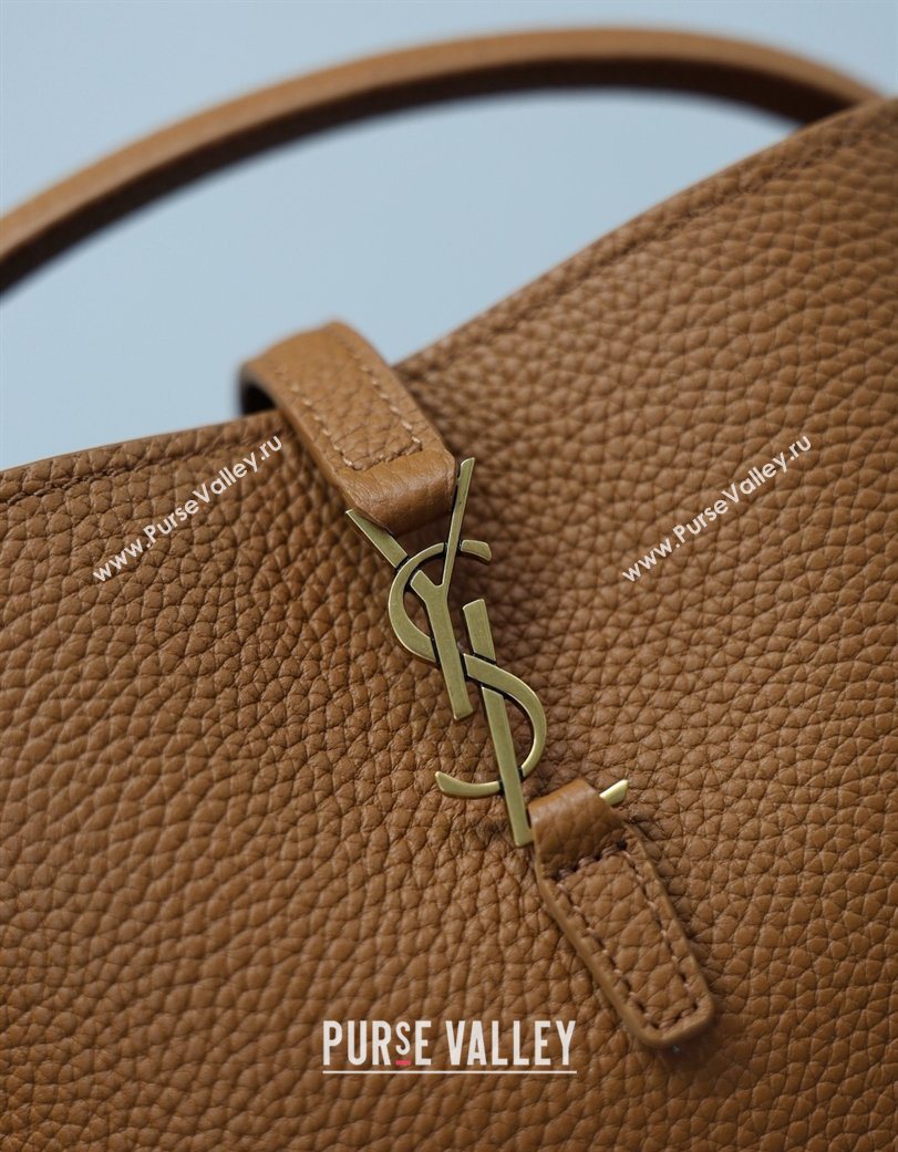 Saint Laurent LE 37 Mini Bucket Bag in Grained leather 765870 Clay Yellow 2026 (YY-260119072)