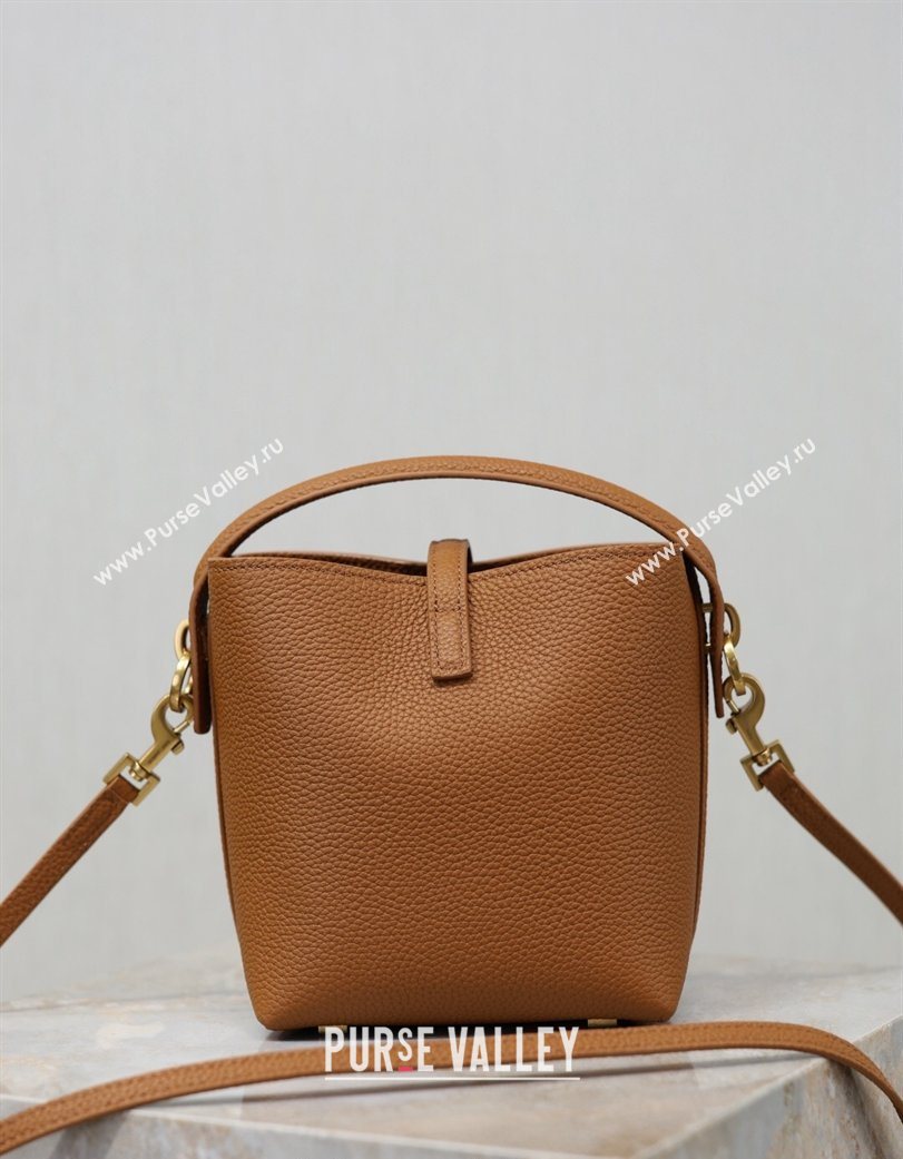 Saint Laurent LE 37 Mini Bucket Bag in Grained leather 765870 Clay Yellow 2026 (YY-260119072)