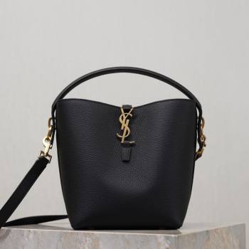 Saint Laurent LE 37 Small Bucket Bag in Grained leather 749036 Black 2026 (YY-260119073)