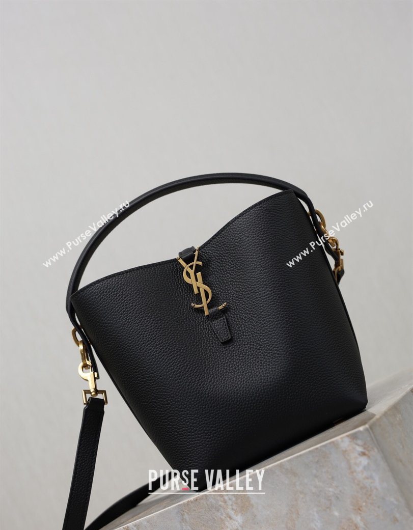 Saint Laurent LE 37 Small Bucket Bag in Grained leather 749036 Black 2026 (YY-260119073)
