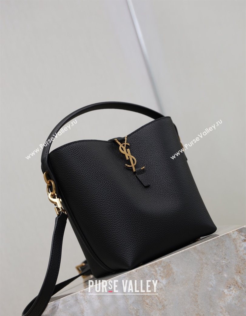 Saint Laurent LE 37 Small Bucket Bag in Grained leather 749036 Black 2026 (YY-260119073)