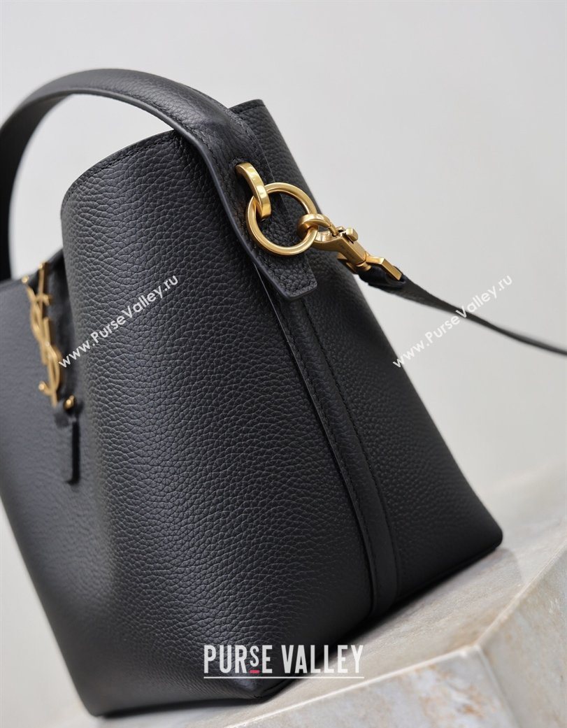 Saint Laurent LE 37 Small Bucket Bag in Grained leather 749036 Black 2026 (YY-260119073)