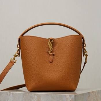 Saint Laurent LE 37 Small Bucket Bag in Grained leather 749036 Clay Yellow 2026 (YY-260119075)