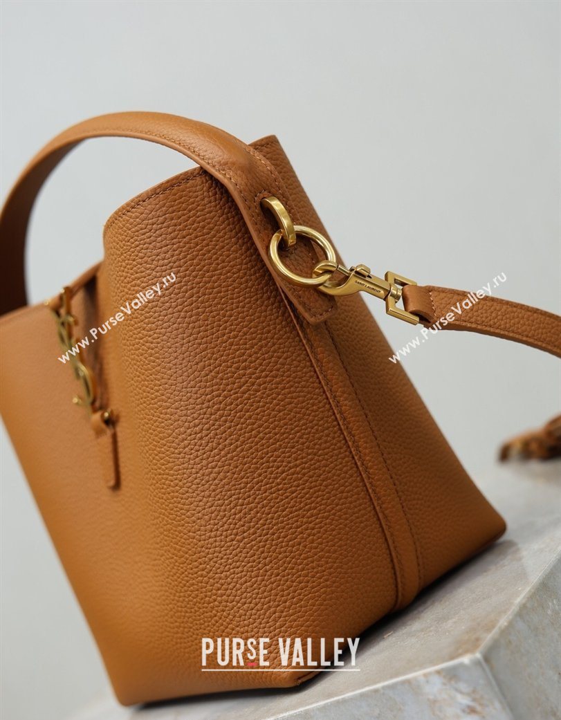 Saint Laurent LE 37 Small Bucket Bag in Grained leather 749036 Clay Yellow 2026 (YY-260119075)