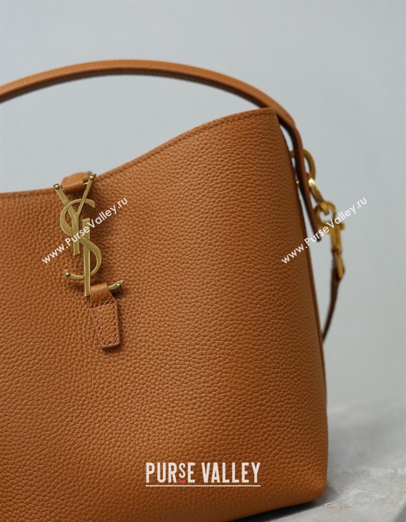 Saint Laurent LE 37 Small Bucket Bag in Grained leather 749036 Clay Yellow 2026 (YY-260119075)