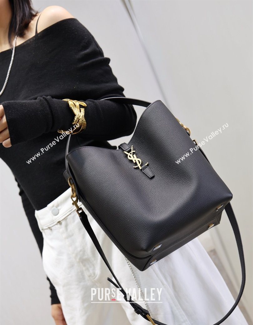 Saint Laurent LE 37 Bucket Bag in Grained leather 742828 Black 2026 (YY-260119076)