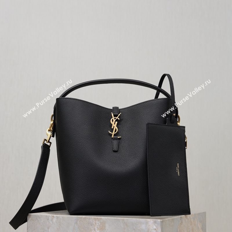 Saint Laurent LE 37 Bucket Bag in Grained leather 742828 Black 2026 (YY-260119076)