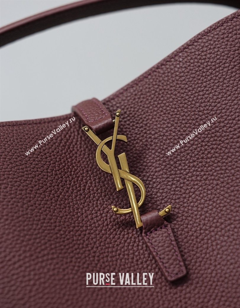 Saint Laurent LE 37 Bucket Bag in Grained leather 742828 Burgundy 2026 (YY-260119077)