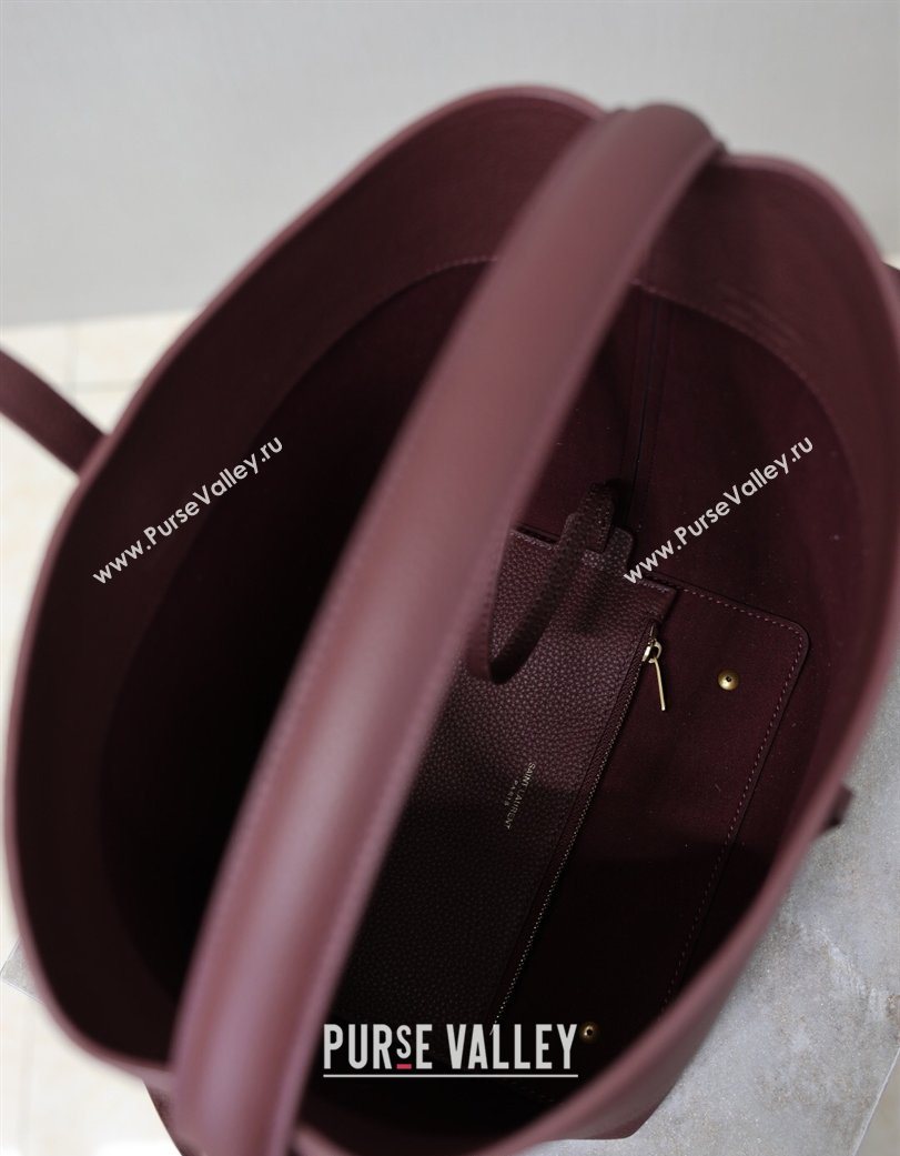 Saint Laurent LE 37 Bucket Bag in Grained leather 742828 Burgundy 2026 (YY-260119077)