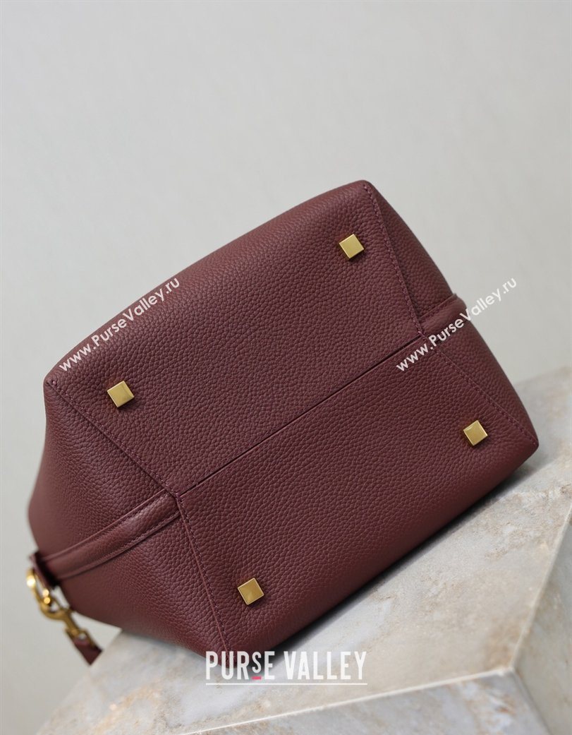 Saint Laurent LE 37 Bucket Bag in Grained leather 742828 Burgundy 2026 (YY-260119077)