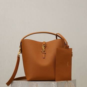 Saint Laurent LE 37 Bucket Bag in Grained leather 742828 Clay Yellow 2026 (YY-260119078)