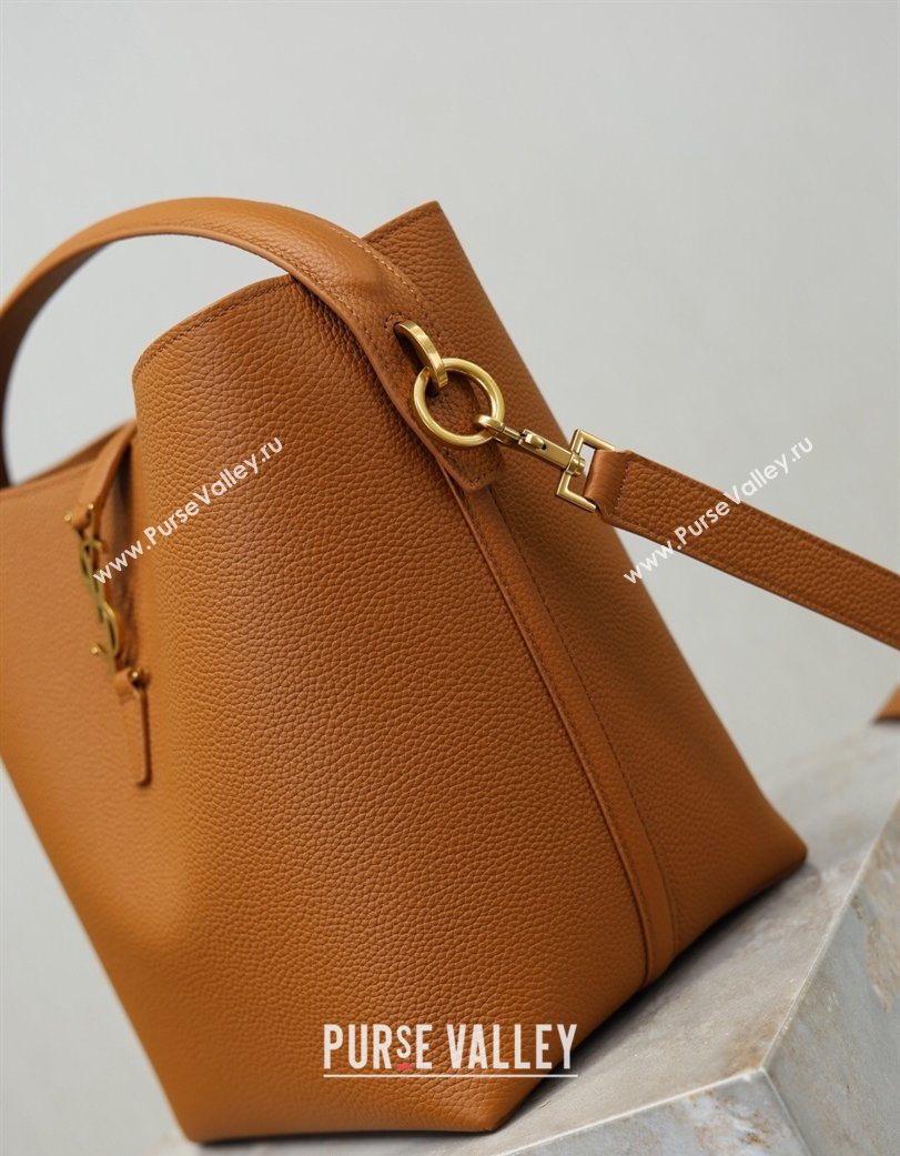 Saint Laurent LE 37 Bucket Bag in Grained leather 742828 Clay Yellow 2026 (YY-260119078)