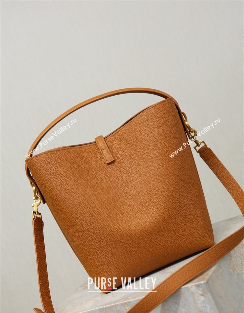 Saint Laurent LE 37 Bucket Bag in Grained leather 742828 Clay Yellow 2026 (YY-260119078)