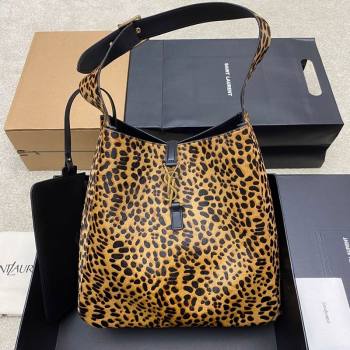 Saint Laurent LE 5 À 7 Supple Hobo Bag in Leopard Print Pony Hair 2025 753387 (YY-260119079)