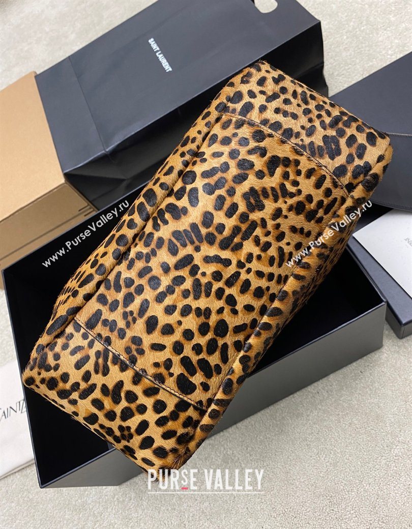 Saint Laurent LE 5 À 7 Supple Hobo Bag in Leopard Print Pony Hair 2025 753387 (YY-260119079)