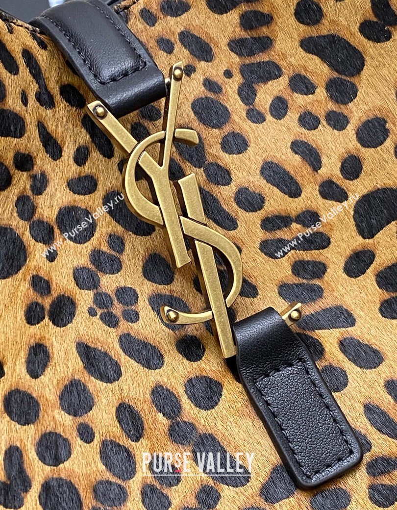 Saint Laurent LE 5 À 7 Supple Hobo Bag in Leopard Print Pony Hair 2025 753387 (YY-260119079)