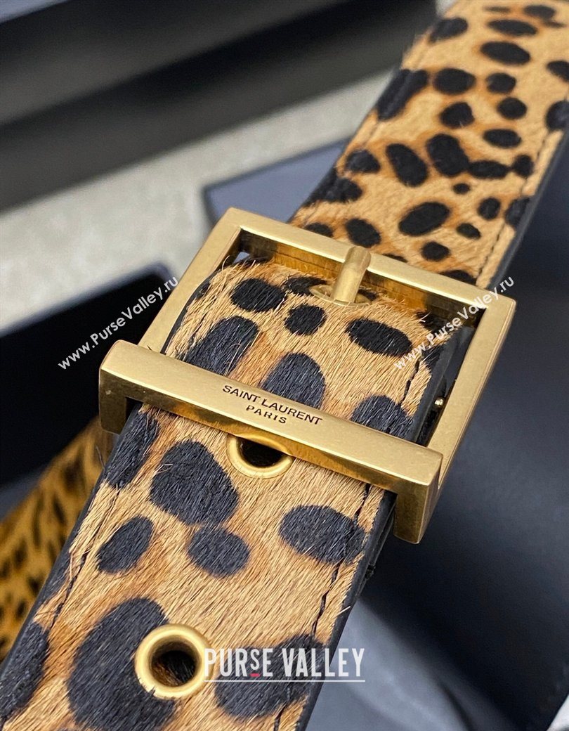 Saint Laurent LE 5 À 7 Supple Hobo Bag in Leopard Print Pony Hair 2025 753387 (YY-260119079)