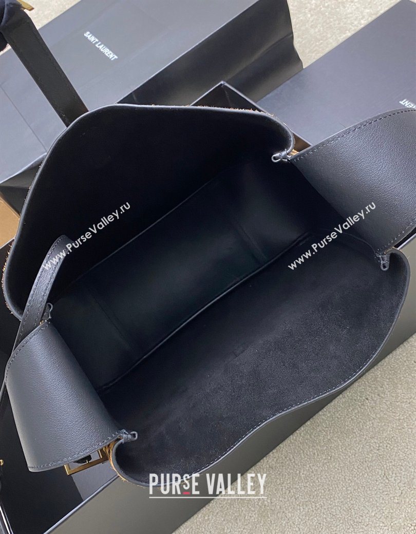 Saint Laurent LE 5 À 7 Supple Hobo Bag in Leopard Print Pony Hair 2025 753387 (YY-260119079)