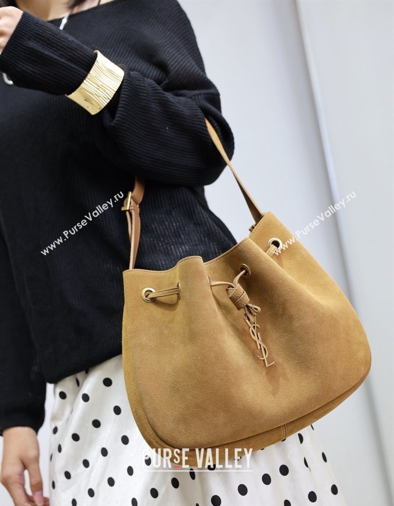 Saint Laurent Paris Vii Small Hobo Bag in Suede 796626 Clay 2025 (YY-260119097)