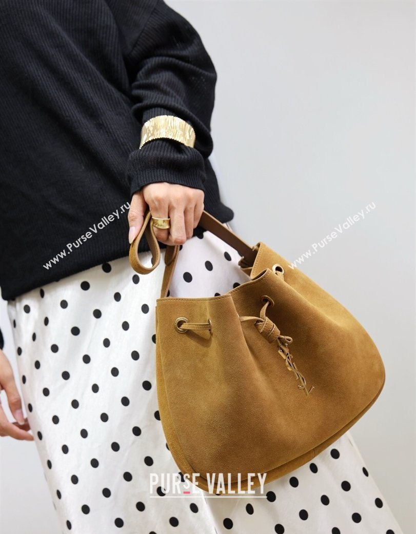Saint Laurent Paris Vii Small Hobo Bag in Suede 796626 Clay 2025 (YY-260119097)