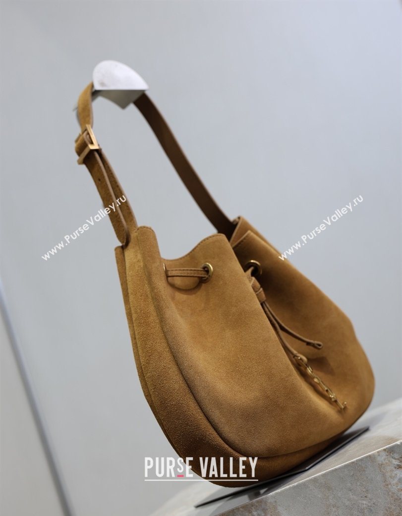 Saint Laurent Paris Vii Small Hobo Bag in Suede 796626 Clay 2025 (YY-260119097)