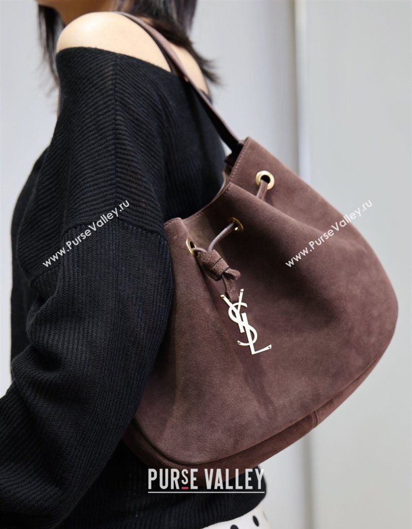 Saint Laurent Paris Vii Small Hobo Bag in Suede 796626 Coffee 2025 (YY-260119098)