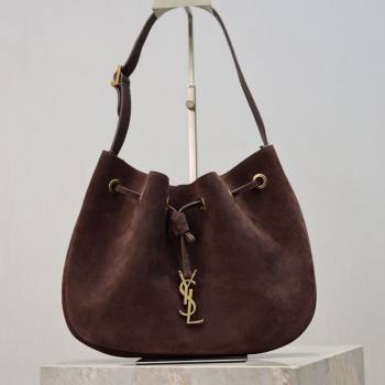 Saint Laurent Paris Vii Small Hobo Bag in Suede 796626 Coffee 2025 (YY-260119098)