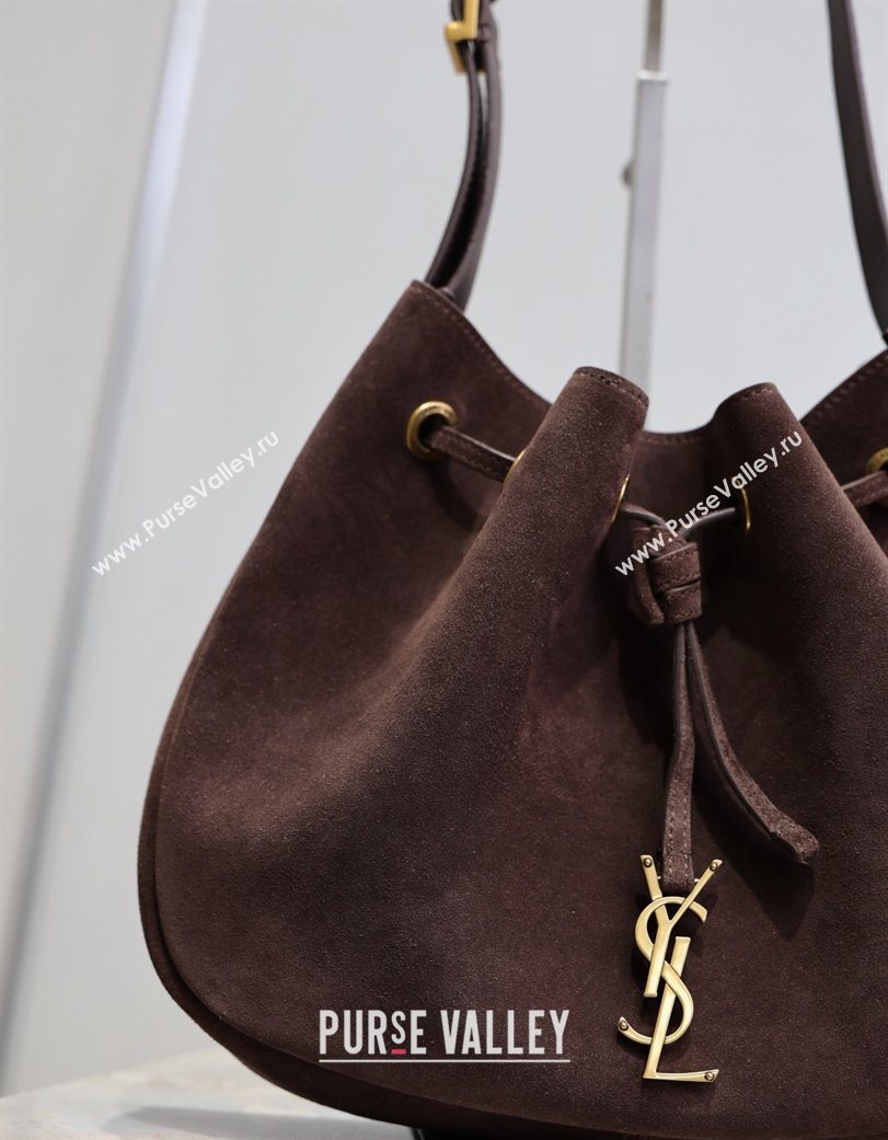 Saint Laurent Paris Vii Small Hobo Bag in Suede 796626 Coffee 2025 (YY-260119098)