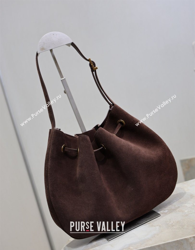 Saint Laurent Paris Vii Small Hobo Bag in Suede 796626 Coffee 2025 (YY-260119098)