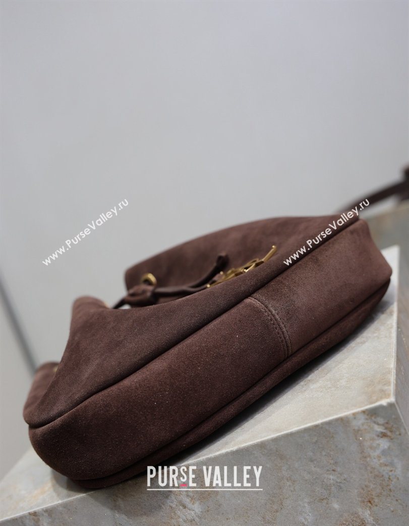 Saint Laurent Paris Vii Small Hobo Bag in Suede 796626 Coffee 2025 (YY-260119098)