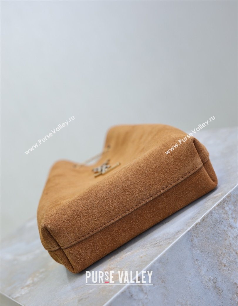 Saint Laurent Pochon Bucket Bag in Suede Caramel 2025 801070 (YY-260119101)