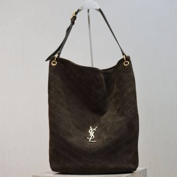 Saint Laurent Niki Supple Bucket Bag in Suede Green 2025 8443461 (YY-260119047)