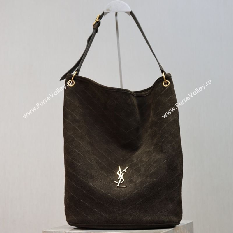 Saint Laurent Niki Supple Bucket Bag in Suede Green 2025 8443461 (YY-260119047)