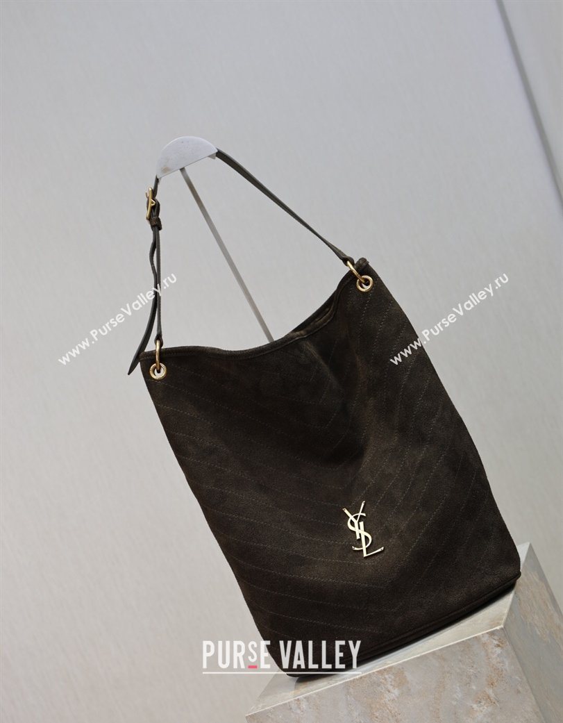 Saint Laurent Niki Supple Bucket Bag in Suede Green 2025 8443461 (YY-260119047)