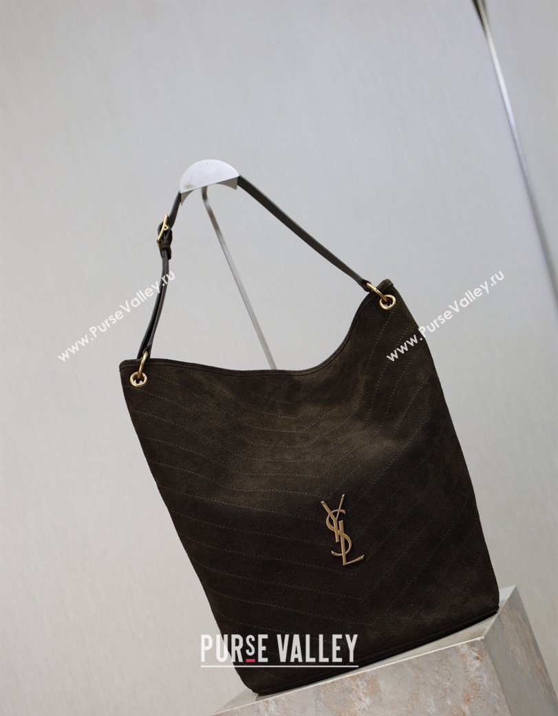 Saint Laurent Niki Supple Bucket Bag in Suede Green 2025 8443461 (YY-260119047)