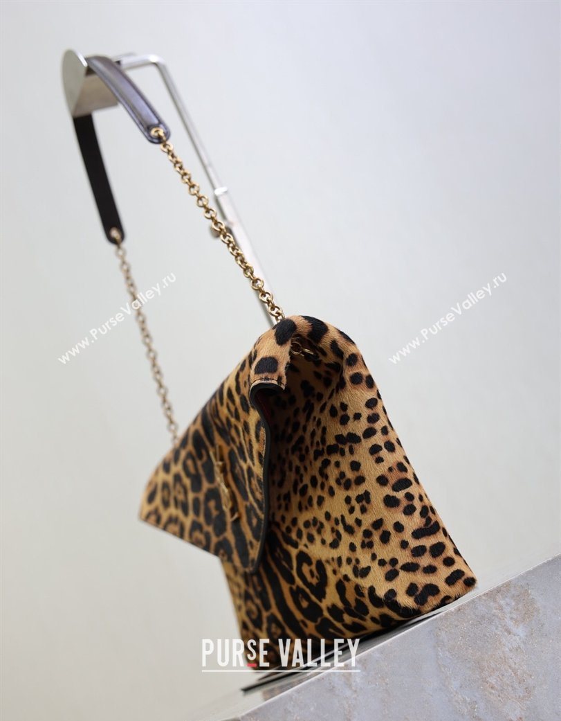 Saint Laurent Cassandre Large Envelope Pouch in Leopard Print Pony Hair 2025 769307 (YY-260119081)