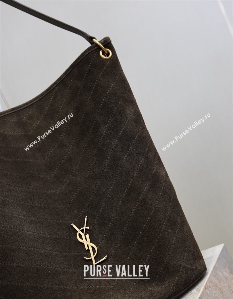 Saint Laurent Niki Supple Bucket Bag in Suede Green 2025 8443461 (YY-260119047)