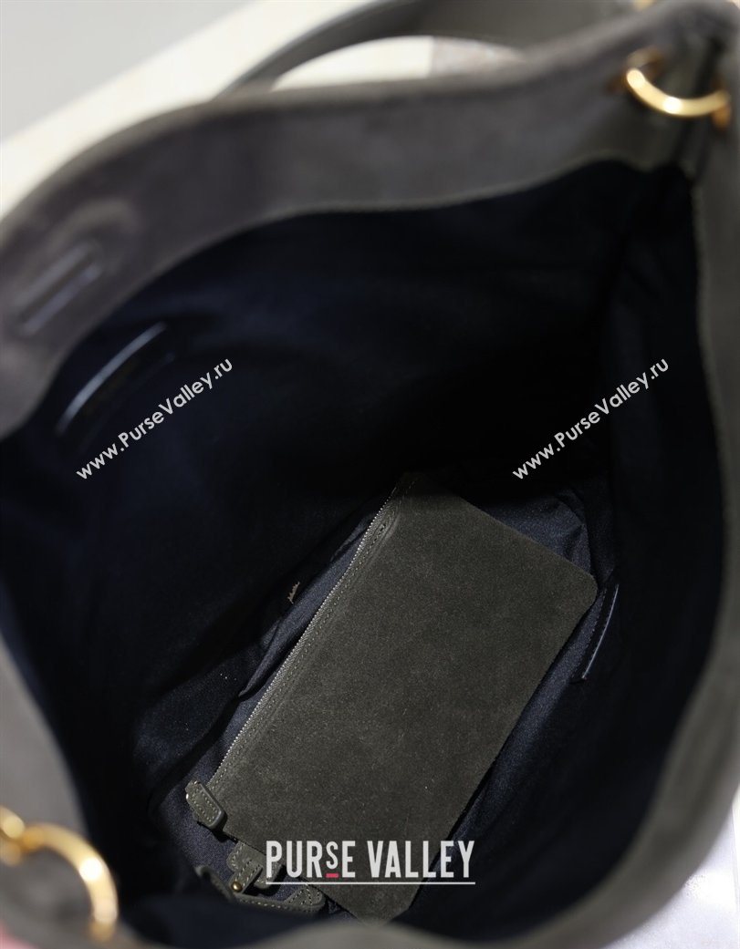 Saint Laurent Niki Supple Bucket Bag in Suede Green 2025 8443461 (YY-260119047)