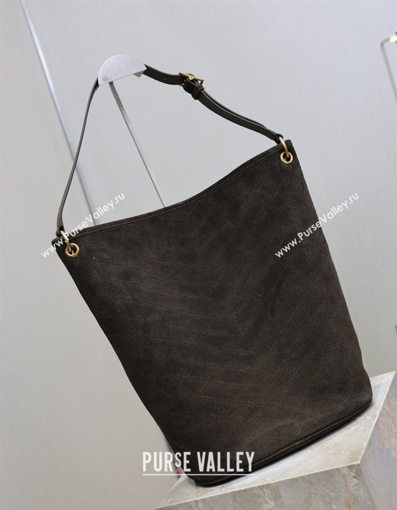 Saint Laurent Niki Supple Bucket Bag in Suede Green 2025 8443461 (YY-260119047)