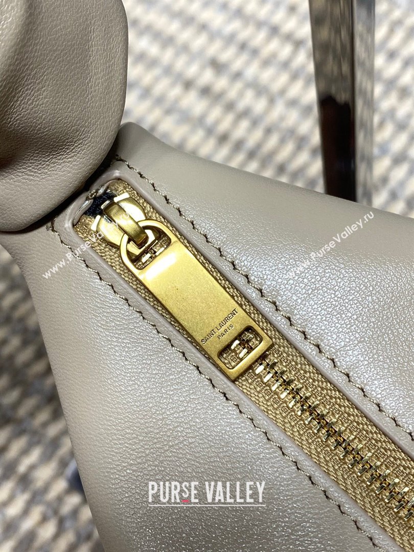 Saint Laurent Amalia Mini Hobo Bag in Calfskin Leather Apricot 2026 862558 (YY-260119012)