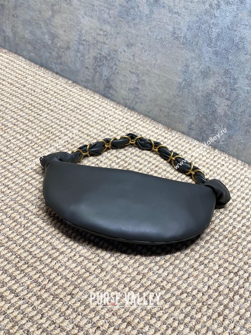 Saint Laurent Amalia Mini Hobo Bag in Calfskin Leather Grey 2026 862558 (YY-260119013)