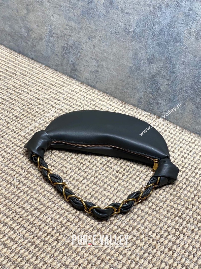 Saint Laurent Amalia Mini Hobo Bag in Calfskin Leather Grey 2026 862558 (YY-260119013)