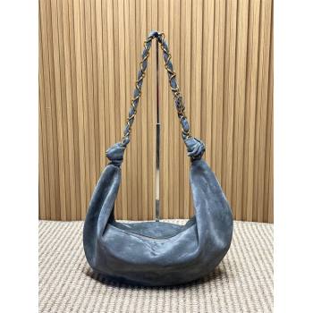 Saint Laurent Amalia Hobo Bag in Suede Grey 2026 862210 (YY-260119020)