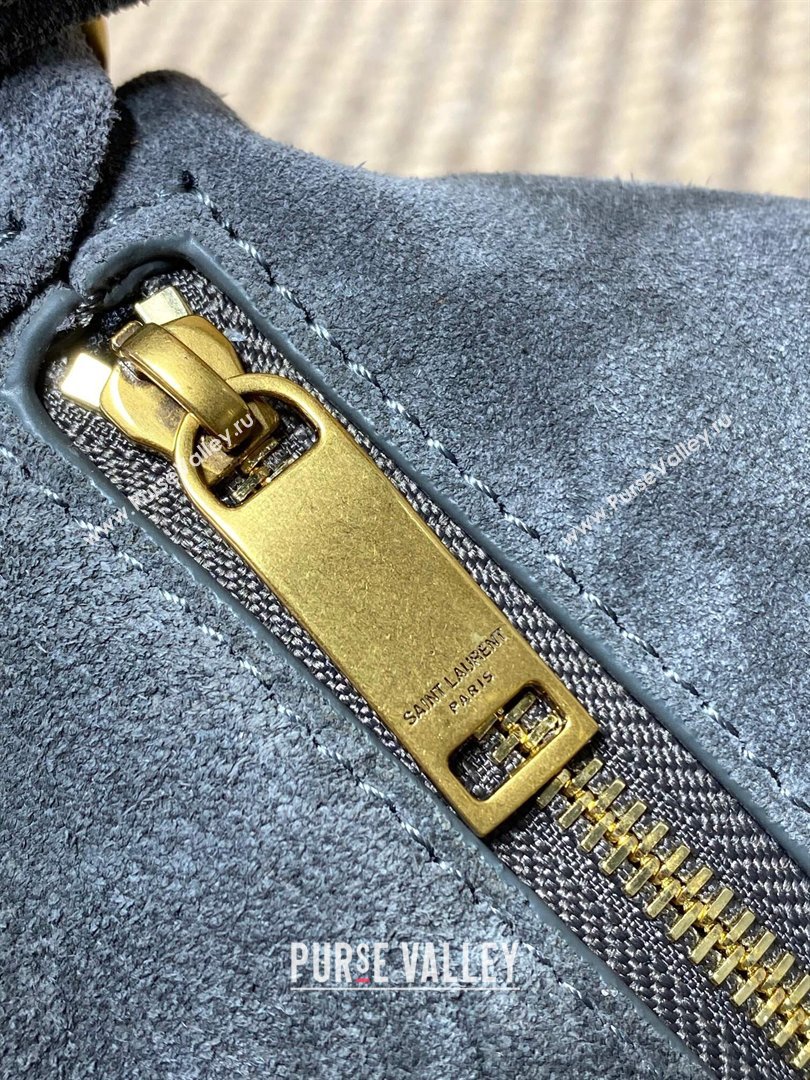 Saint Laurent Amalia Hobo Bag in Suede Grey 2026 862210 (YY-260119020)